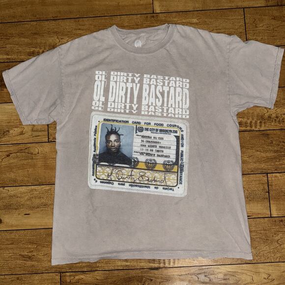 Wu Tang Clan ODB T-Shirt Tan Large 22x29 - Picture 1 of 3